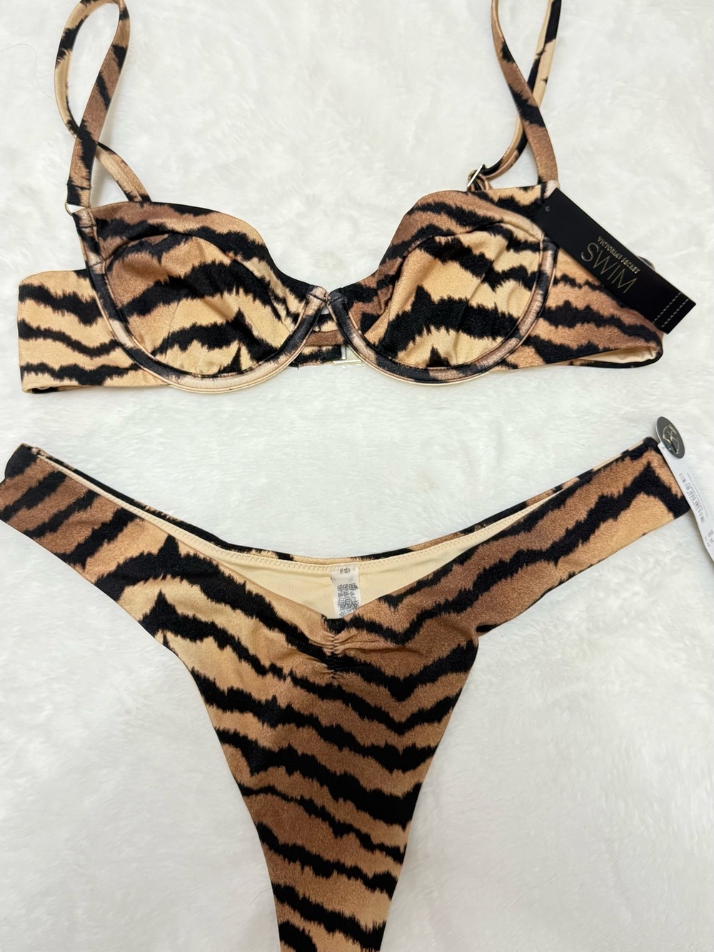 Victoria's Secret Tiger-Print Bikini Set - Brown & Black